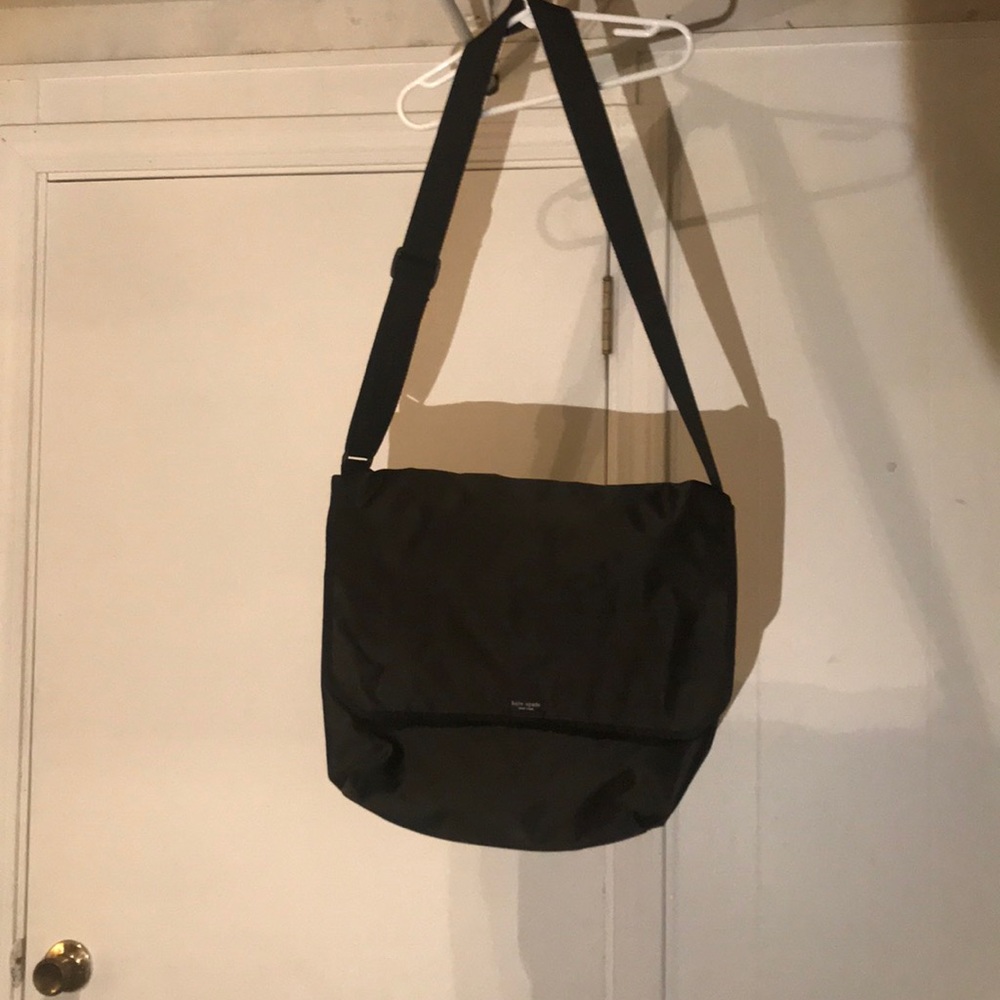 kate spade black messenger bag